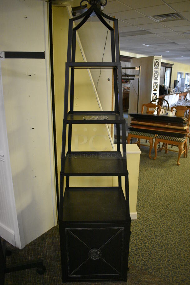 2 Various Black Metal Stands. 24x24x66, 20x20x81. 2 Times Your Bid! (garden center) - Image 2 of 4