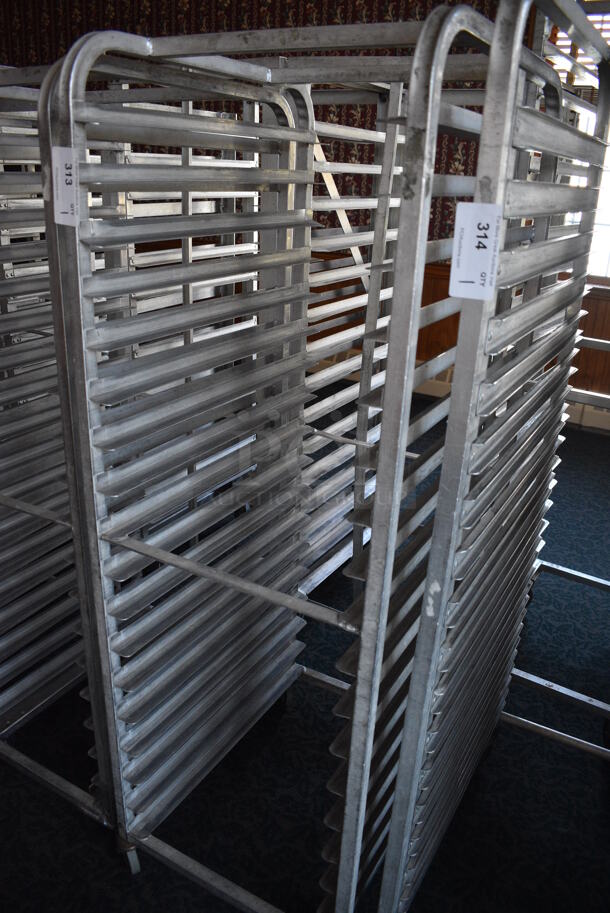 Metal Commercial Pan Transport Rack on Commercial Casters. 20.5x26x63. (sunroom dining room) - Image 3 of 4