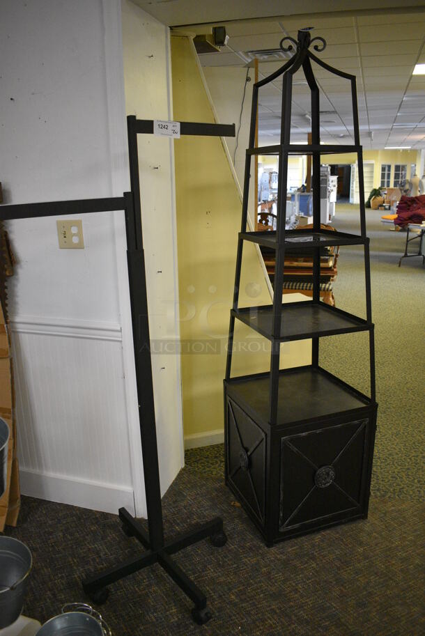 2 Various Black Metal Stands. 24x24x66, 20x20x81. 2 Times Your Bid! (garden center) - Image 4 of 4
