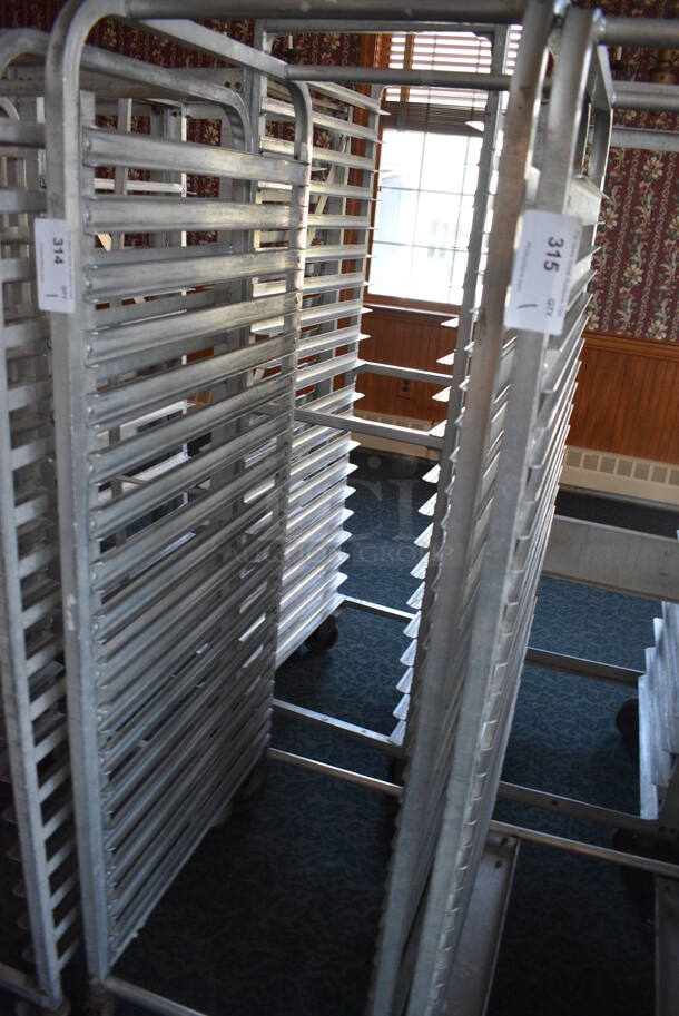 Metal Commercial Pan Transport Rack on Commercial Casters. 20.5x28x64.5. (sunroom dining room) - Image 3 of 4