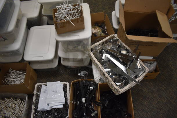 ALL ONE MONEY! Lot of Various Metal Parts and Pieces to Display Racks! BUYER MUST REMOVE. (garden center) - Image 4 of 5