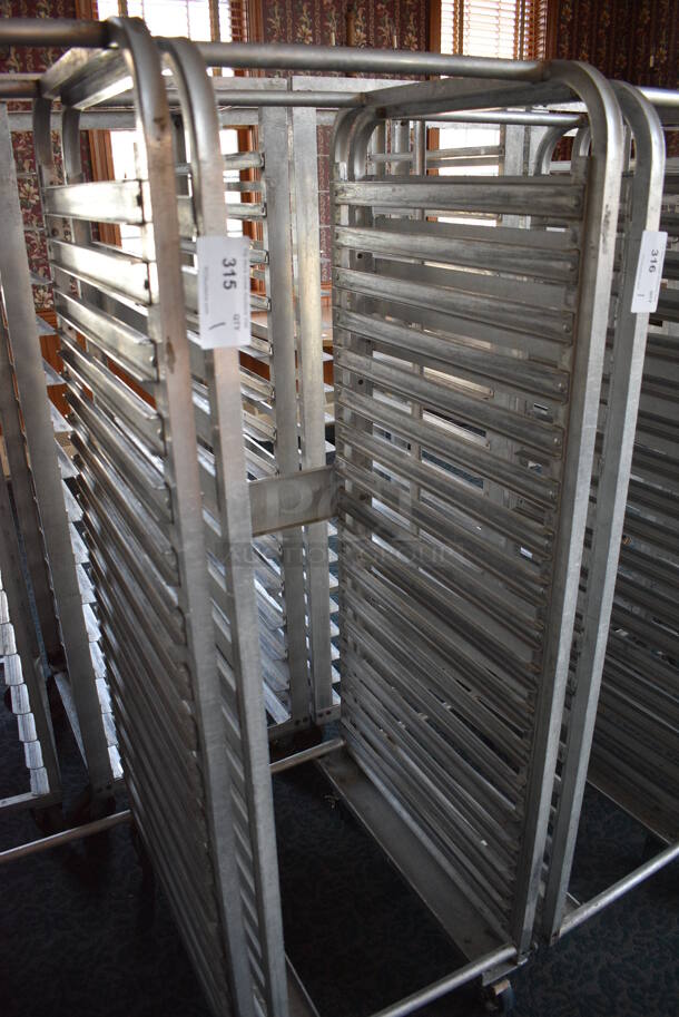 Metal Commercial Pan Transport Rack on Commercial Casters. 20.5x28x64. (sunroom dining room) - Image 2 of 4
