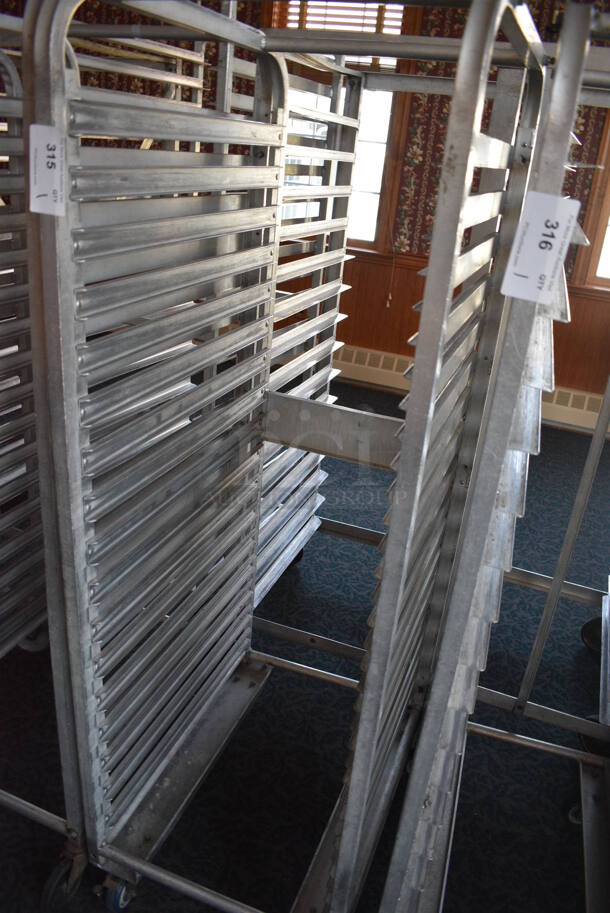 Metal Commercial Pan Transport Rack on Commercial Casters. 20.5x28x64. (sunroom dining room) - Image 3 of 4