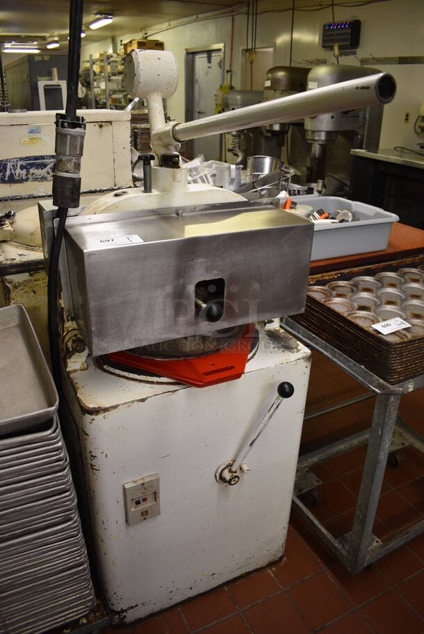 Bertrand Model P3U Metal Commercial Floor Style Dough Divider. Divides Into 36 Balls. 220 Volts, 3 Phase. 22x30x42. Unit Was In Working Condition When Restaurant Closed. (bakery kitchen) - Image 2 of 10