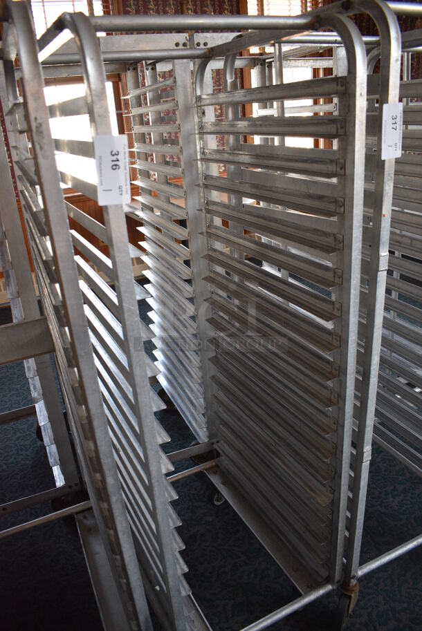 Metal Commercial Pan Transport Rack on Commercial Casters. 20.5x28x63.5. (sunroom dining room) - Image 2 of 4