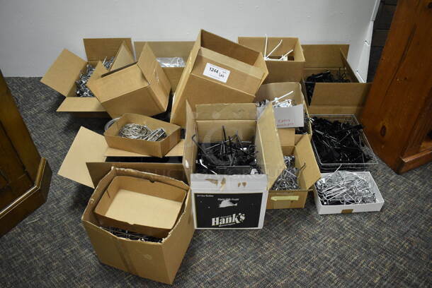 ALL ONE MONEY! Lot of Various Metal Parts and Pieces to Display Racks! BUYER MUST REMOVE. (garden center) - Image 1 of 5