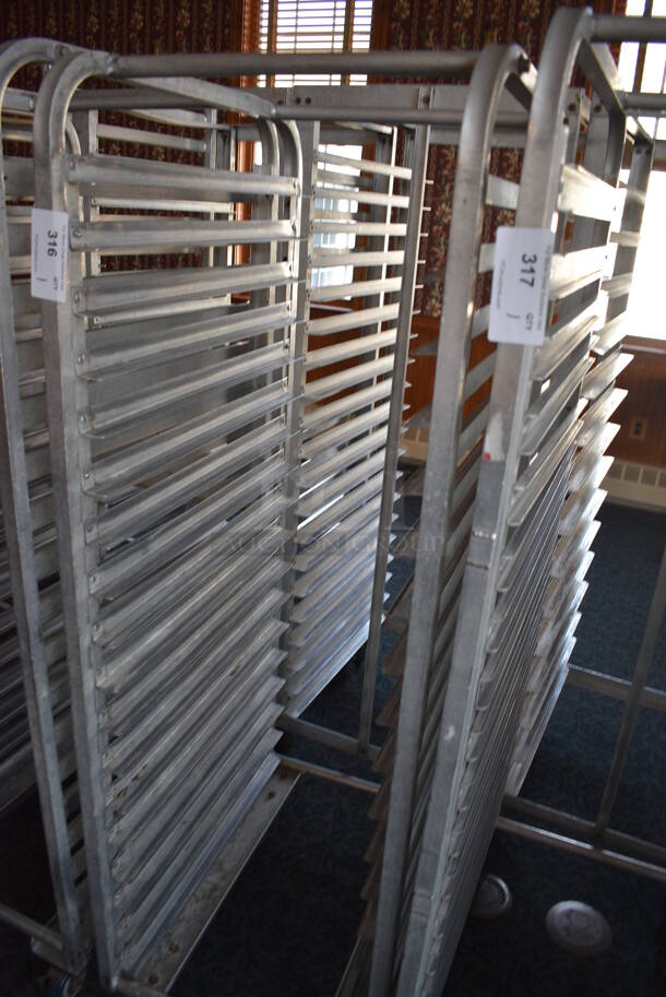 Metal Commercial Pan Transport Rack on Commercial Casters. 20.5x28x63.5. (sunroom dining room) - Image 3 of 4