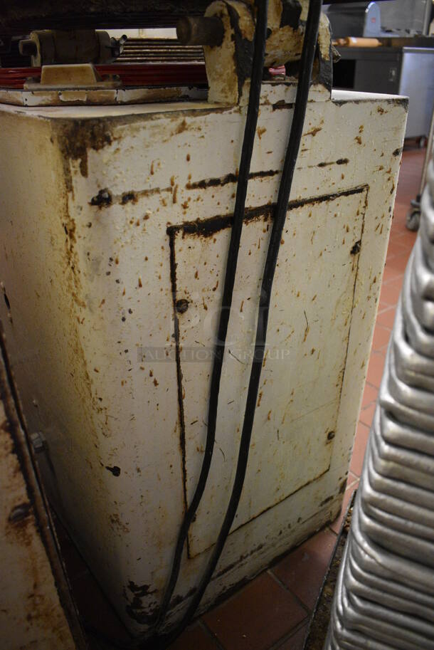 Bertrand Model P3U Metal Commercial Floor Style Dough Divider. Divides Into 36 Balls. 220 Volts, 3 Phase. 22x30x42. Unit Was In Working Condition When Restaurant Closed. (bakery kitchen) - Image 7 of 10
