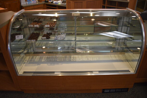 RPI Industries Model SCLC72R Metal Commercial Floor Style Chocolate Display Case Merchandiser. 115 Volts, 1 Phase. 72x30x50. Unit Was In Working Condition When Restaurant Closed. (gift shop)