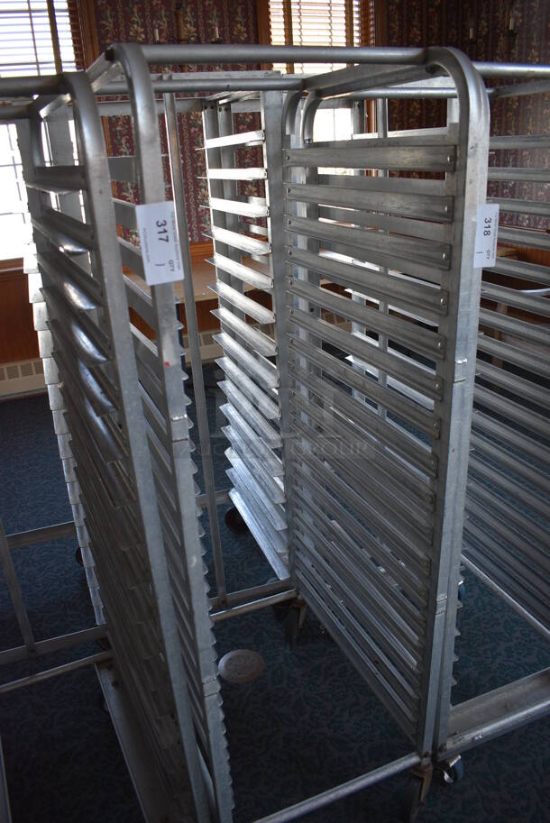 Metal Commercial Pan Transport Rack on Commercial Casters. 20.5x28x64.5. (sunroom dining room) - Image 2 of 4