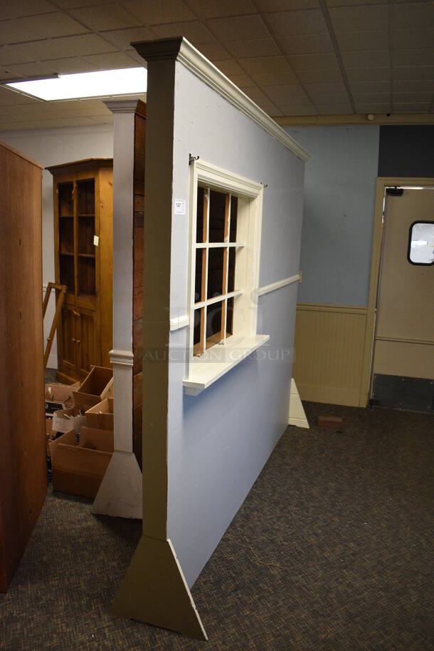 Wall w/ Window. BUYER MUST REMOVE. 97x17x84. (garden center) - Image 2 of 4