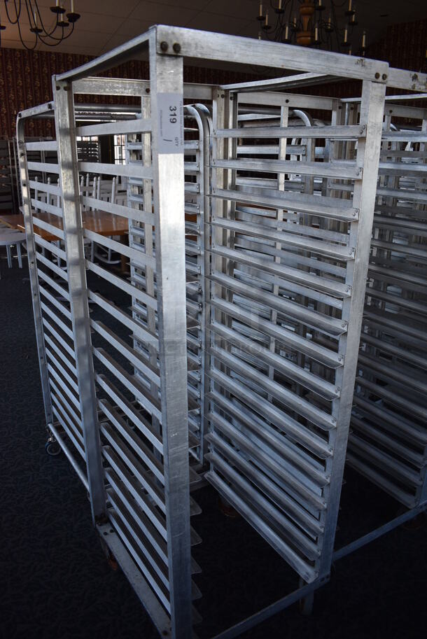 Metal Commercial Pan Transport Rack on Commercial Casters. 22.5x27x66. (sunroom dining room) - Image 2 of 4