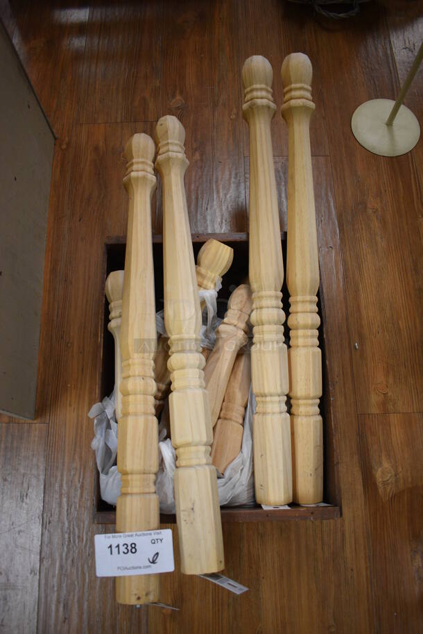 ALL ONE MONEY! Lot of Wooden Legs! Includes 28". (garden center) - Image 1 of 3