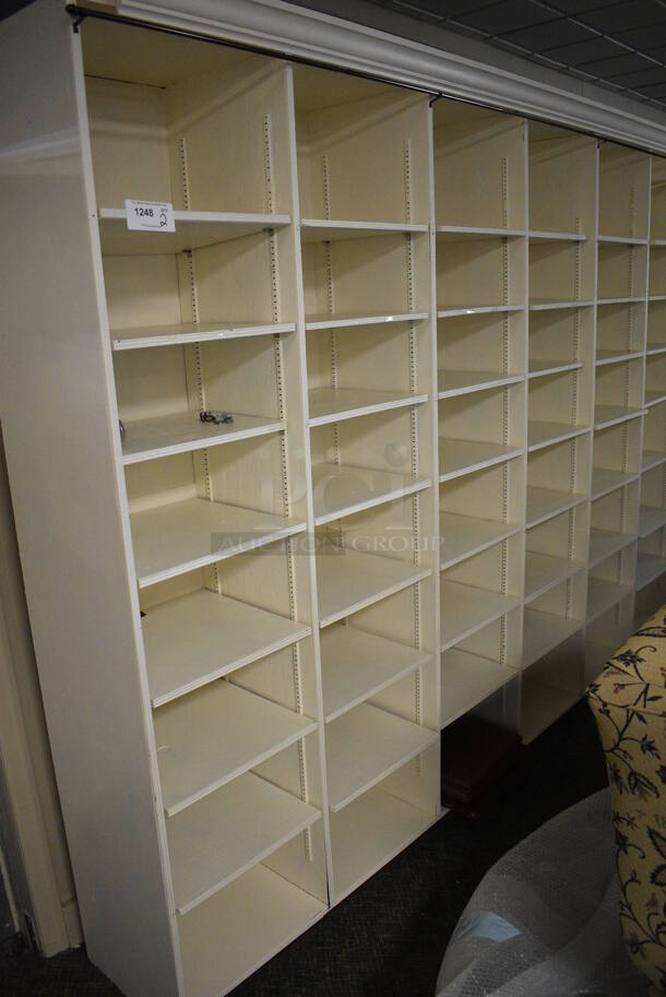 2 White Shelving Units. BUYER MUST REMOVE. 115x17x86.5. 2 Times Your Bid! (garden center) - Image 2 of 4