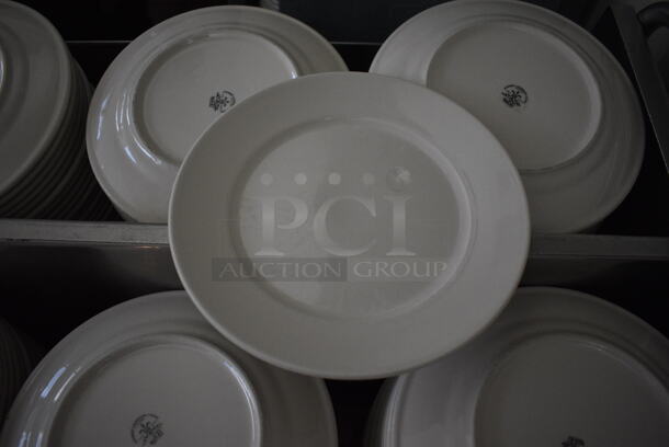 Stainless Steel Portable Dish Cart w/ White Ceramic Plates on Commercial Casters. 33x24x32. 9.75x9.75x1. (kitchen hallway) - Image 3 of 5