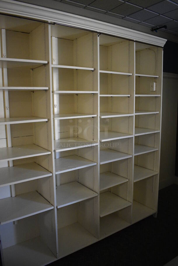 2 White Shelving Units. BUYER MUST REMOVE. 115x17x86.5. 2 Times Your Bid! (garden center) - Image 4 of 4