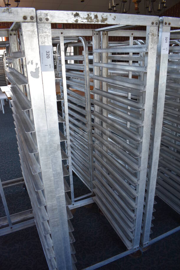Metal Commercial Pan Transport Rack on Commercial Casters. 22.5x27x66. (sunroom dining room) - Image 2 of 4