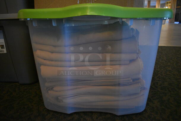 ALL ONE MONEY! Lot of 2 Bins and 1 Box of Various Tablecloths! (main dining room) - Image 3 of 4