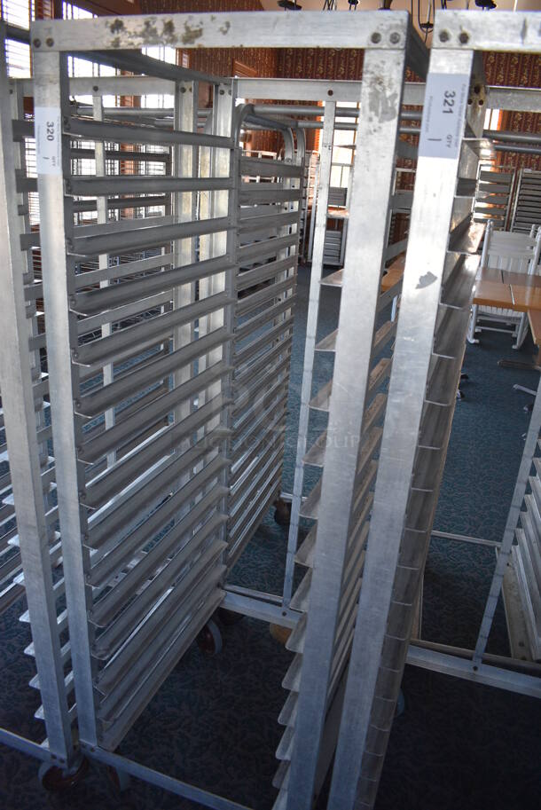 Metal Commercial Pan Transport Rack on Commercial Casters. 22.5x27x66. (sunroom dining room) - Image 3 of 4