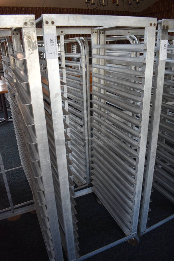 Metal Commercial Pan Transport Rack on Commercial Casters. 22.5x27x66. (sunroom dining room) - Image 2 of 4