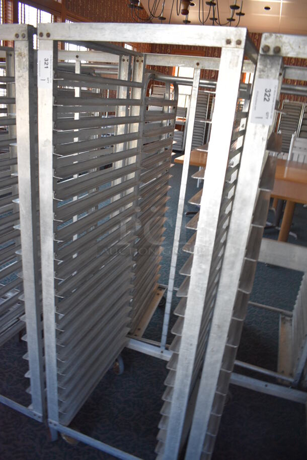 Metal Commercial Pan Transport Rack on Commercial Casters. 22.5x27x66. (sunroom dining room) - Image 3 of 4