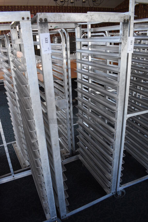 Metal Commercial Pan Transport Rack on Commercial Casters. 22.5x27x66. (sunroom dining room) - Image 2 of 4