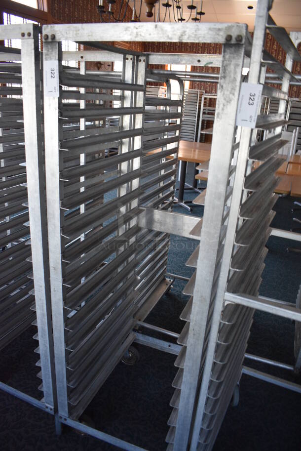 Metal Commercial Pan Transport Rack on Commercial Casters. 22.5x27x66. (sunroom dining room) - Image 3 of 4