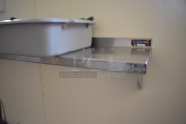 Stainless Steel Commercial Wall Mount Shelf. Does Not Include Contents. BUYER MUST REMOVE. 96x12x10. (kitchen hallway) - Image 3 of 3