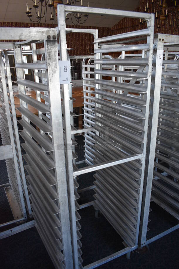Metal Commercial Pan Transport Rack on Commercial Casters. 20.5x26x70. (sunroom dining room) - Image 2 of 4