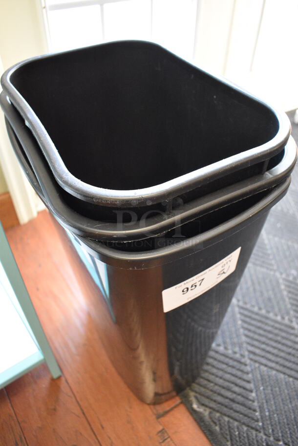 3 Various Poly Trash Cans. Includes 17x12x23. 3 Times Your Bid! (gift shop) - Image 4 of 4