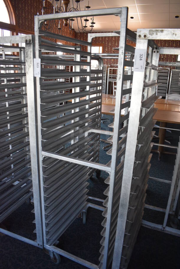 Metal Commercial Pan Transport Rack on Commercial Casters. 20.5x26x70. (sunroom dining room) - Image 3 of 4