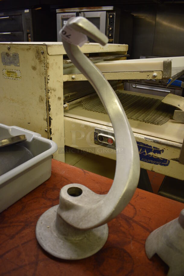 Metal Commercial Dough Hook Attachment for Hobart Mixer. Appears To Be 40 Quart. 7x7x18.5. (bakery kitchen) - Image 2 of 4