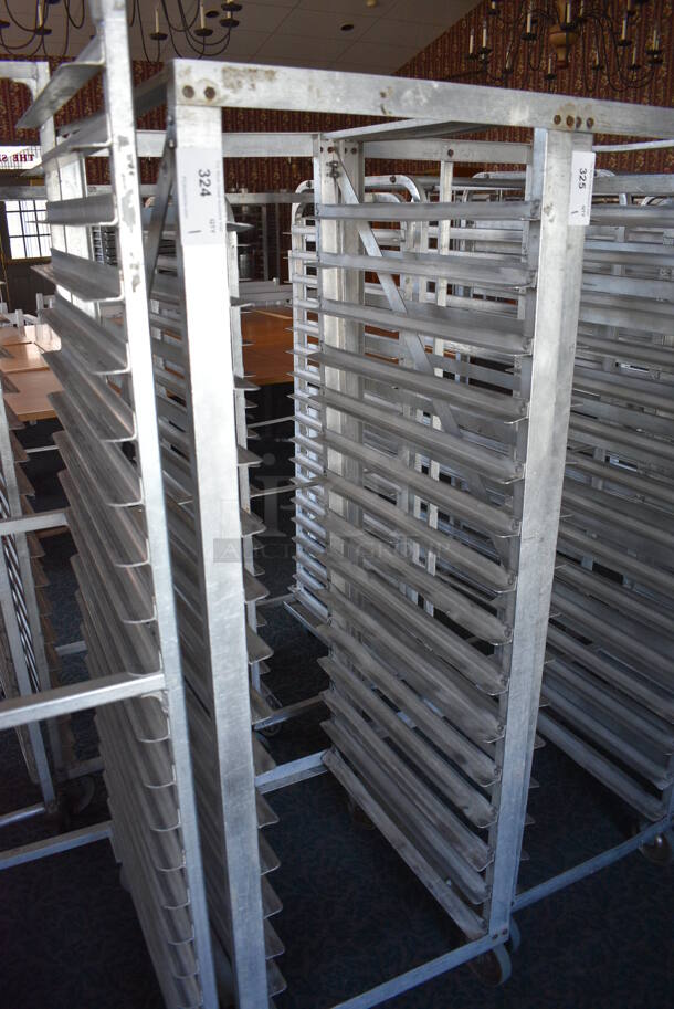 Metal Commercial Pan Transport Rack on Commercial Casters. 22.5x27x66. (sunroom dining room) - Image 2 of 4