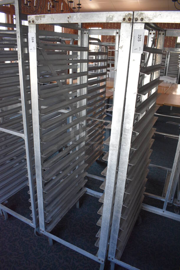 Metal Commercial Pan Transport Rack on Commercial Casters. 22.5x27x66. (sunroom dining room) - Image 3 of 4