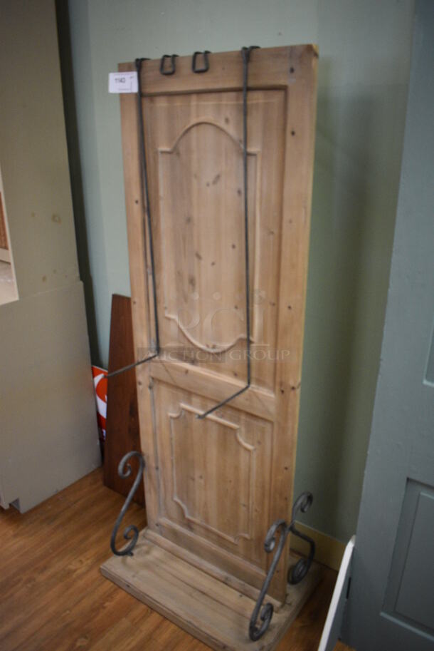 Wooden Panel w/ Metal Pieces. 26x18x66. (garden center) - Image 2 of 4