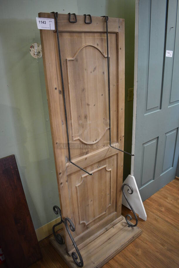 Wooden Panel w/ Metal Pieces. 26x18x66. (garden center) - Image 4 of 4