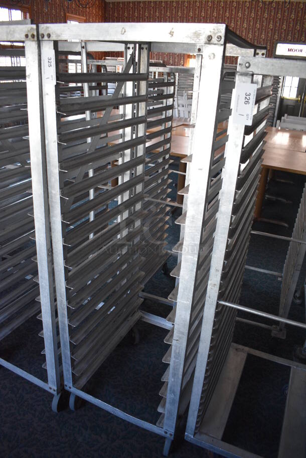 Metal Commercial Pan Transport Rack on Commercial Casters. 22.5x27x66. (sunroom dining room) - Image 2 of 4