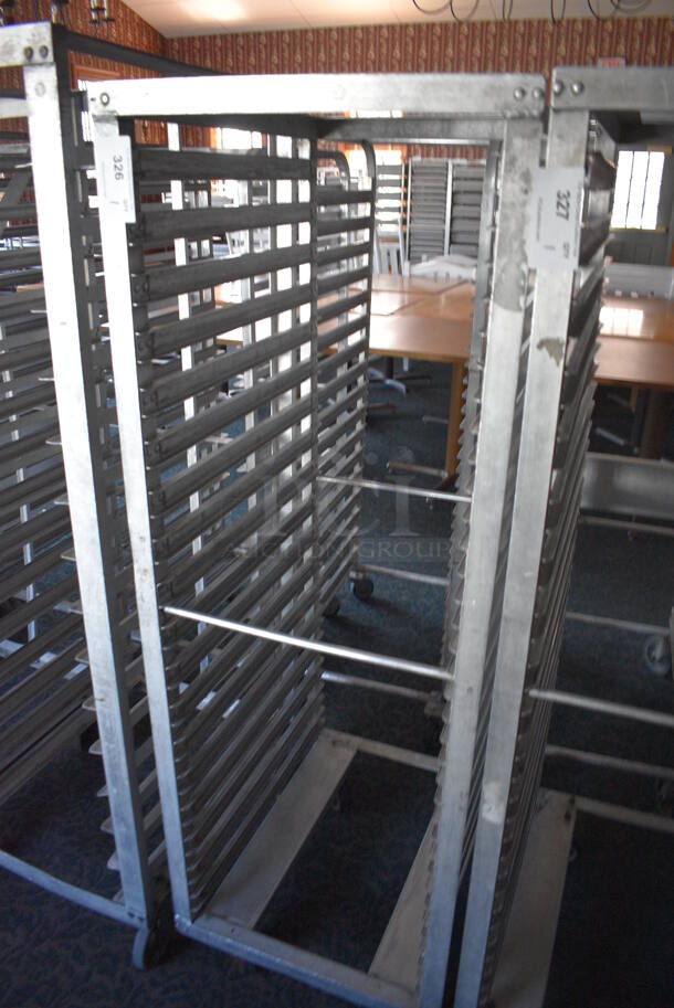 Metal Commercial Pan Transport Rack on Commercial Casters. 21x26x63. (sunroom dining room) - Image 3 of 4