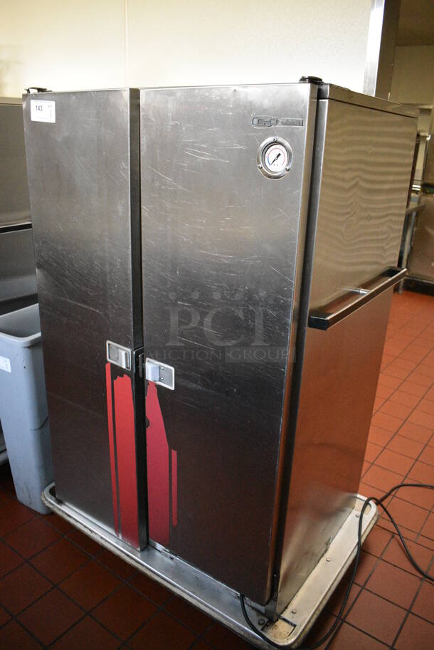 Carter Hoffmann Stainless Steel Commercial 2 Door Heated Holding Cabinet on Commercial Casters. 125 Volts, 1 Phase. 41x30x59. Unit Was In Working Condition When Restaurant Closed. (kitchen hallway) - Image 2 of 8