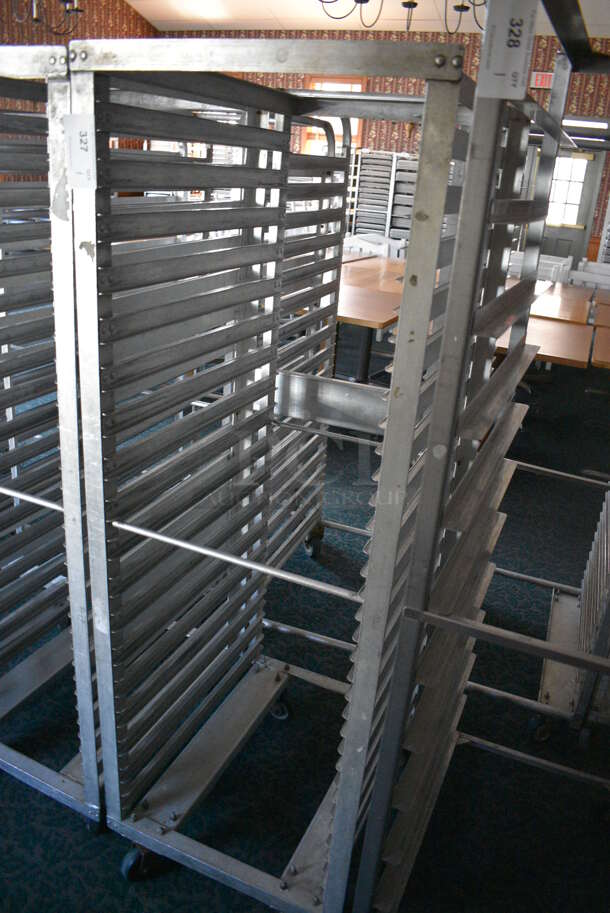 Metal Commercial Pan Transport Rack on Commercial Casters. 21x26x63. (sunroom dining room) - Image 3 of 4