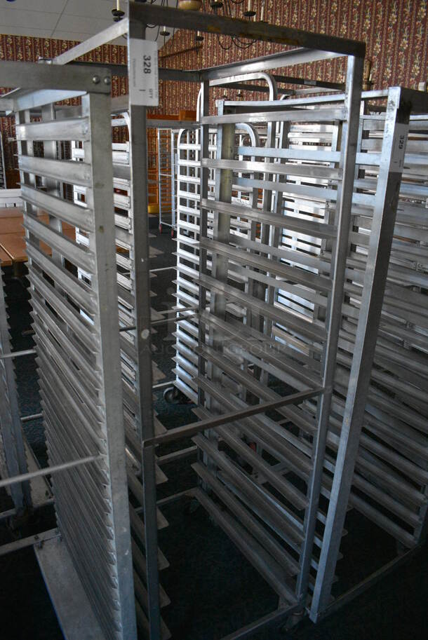 Metal Commercial Pan Transport Rack on Commercial Casters. 21x26x67. (sunroom dining room) - Image 2 of 4