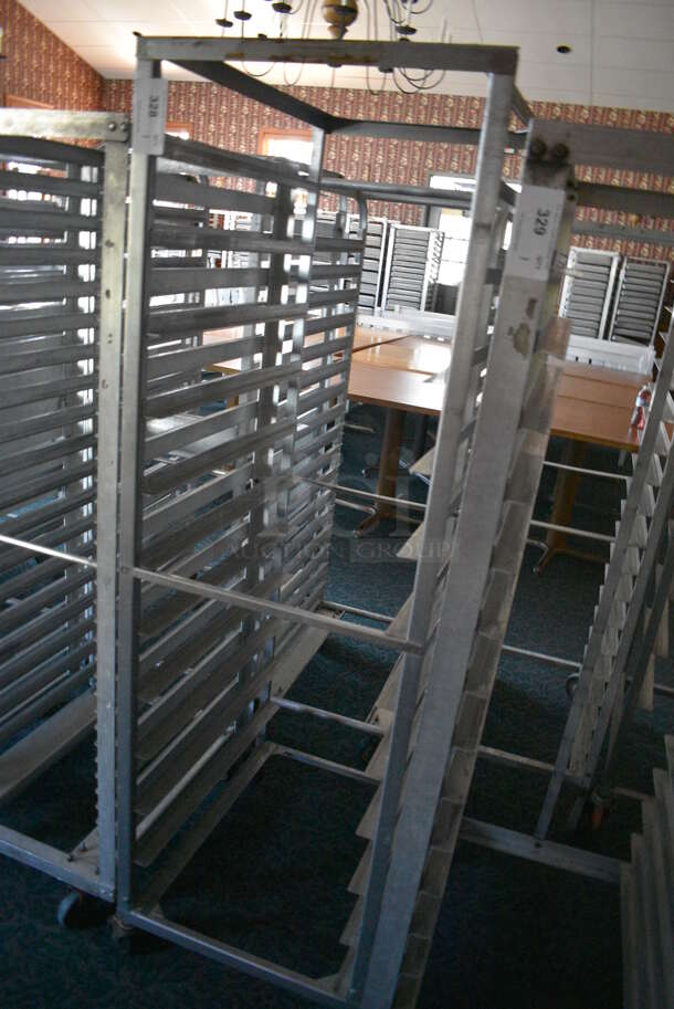 Metal Commercial Pan Transport Rack on Commercial Casters. 21x26x67. (sunroom dining room) - Image 3 of 4