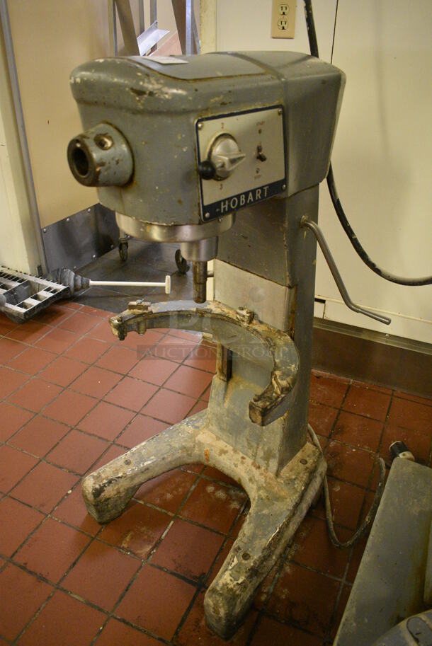 Hobart Model D-300 Metal Commercial Floor Style 30 Quart Planetary Dough Mixer. 230 Volts, 1 Phase. 21x21x45. Unit Needs New Gears. (bakery kitchen)