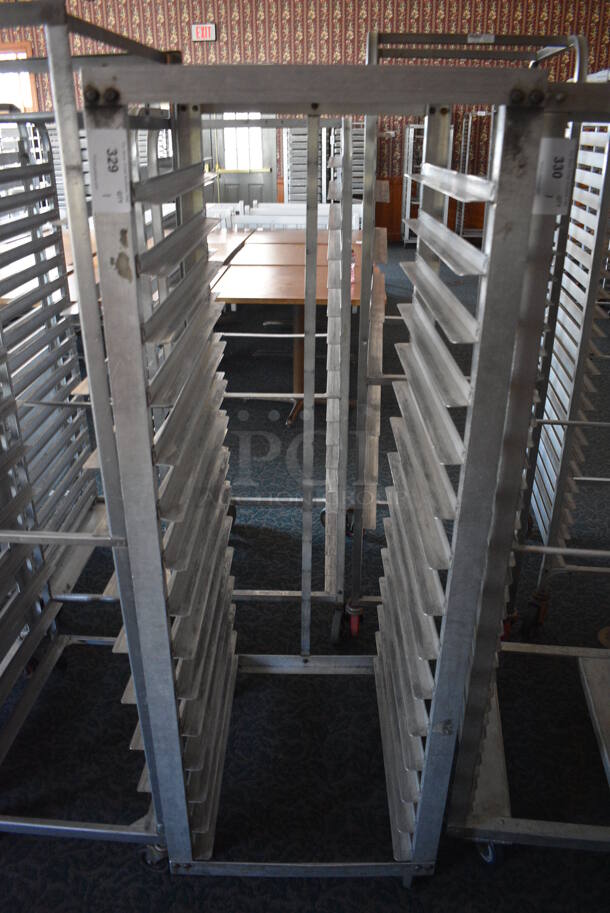 Metal Commercial Pan Transport Rack on Commercial Casters. 22.5x27x64. (sunroom dining room) - Image 1 of 4