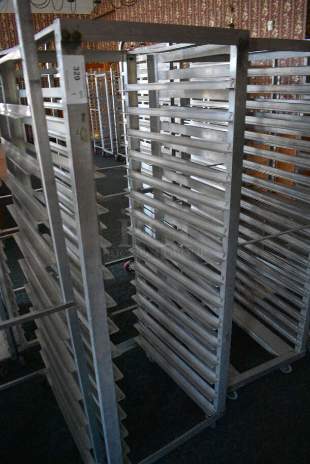 Metal Commercial Pan Transport Rack on Commercial Casters. 22.5x27x64. (sunroom dining room) - Image 2 of 4