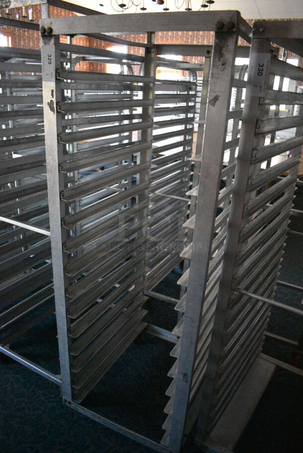 Metal Commercial Pan Transport Rack on Commercial Casters. 22.5x27x64. (sunroom dining room) - Image 3 of 4