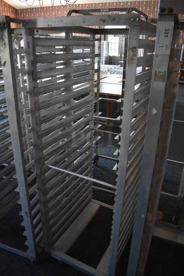 Metal Commercial Pan Transport Rack on Commercial Casters. 22.5x27x64. (sunroom dining room) - Image 2 of 4