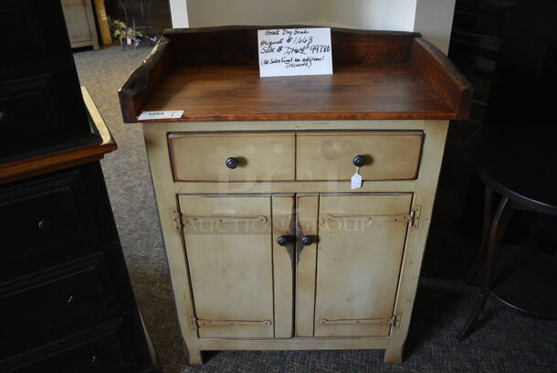 BRAND NEW! Wooden Small Dry Sink. 32.5x19.5x41. (garden center) - Image 1 of 8