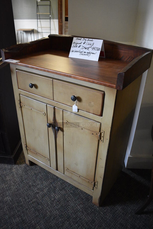 BRAND NEW! Wooden Small Dry Sink. 32.5x19.5x41. (garden center) - Image 2 of 8