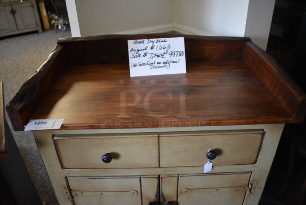 BRAND NEW! Wooden Small Dry Sink. 32.5x19.5x41. (garden center) - Image 4 of 8